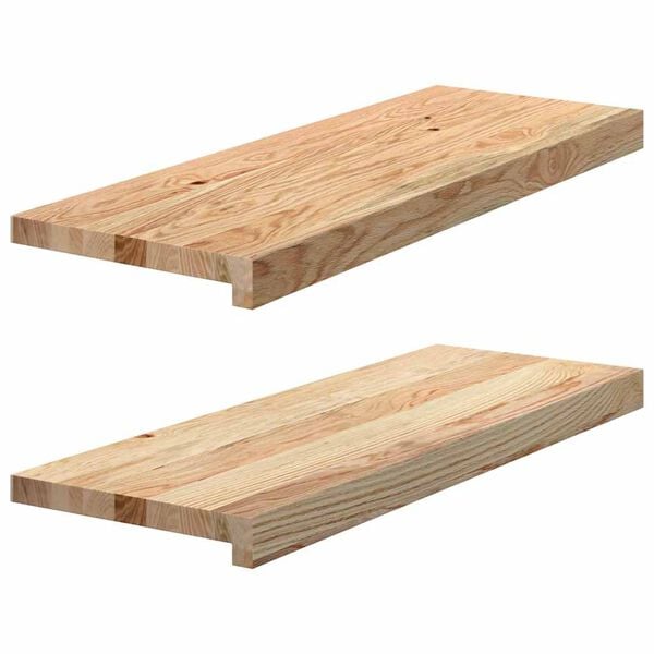 vidaXL Περβάζια παραθύρων 2 τεμ. 70x25x2 εκ. Ακατέργαστο Μασίφ Δρυός