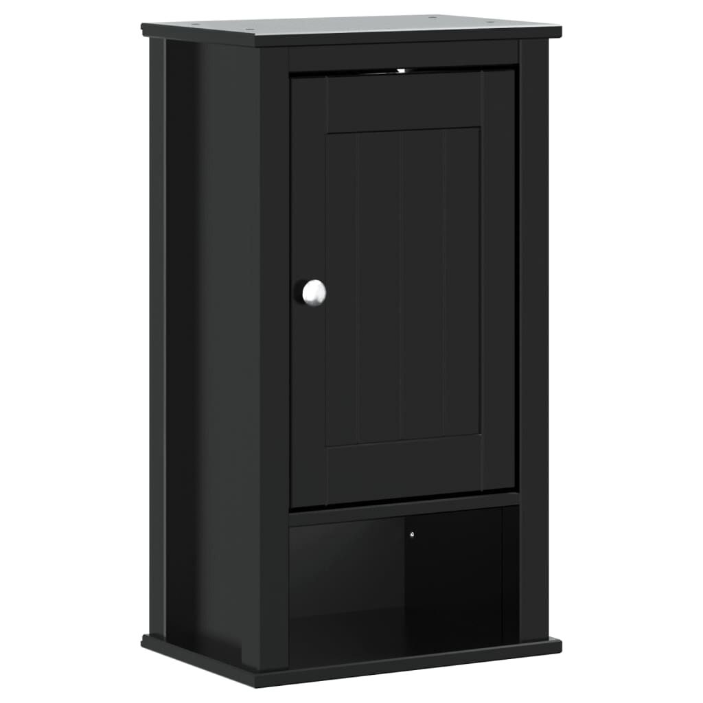 vidaXL Ντουλάπι Μπάνιου Επιτοίχιο BERG Μαύρο 40x27x71,5 εκ Μασίφ Πεύκο