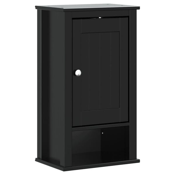 vidaXL Ντουλάπι Μπάνιου Επιτοίχιο BERG Μαύρο 40x27x71,5 εκ Μασίφ Πεύκο