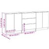 vidaXL Μπουφές Μαύρη Οξυά 180 x 30 x 70 εκ Επεξεργασμένο ξύλο