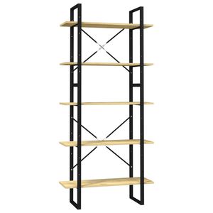 vidaXL Βιβλιοθήκη με 5 Ράφια 80 x 30 x 175 εκ. από Ξύλο Πεύκου