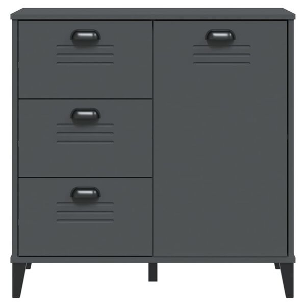 vidaXL Μπουφές VIKEN Ανθρακί Γκρι 80x40x80 εκ. από Επεξεργασμένο Ξύλο