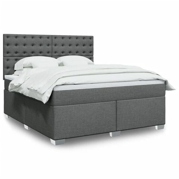 vidaXL &Kappa;&rho;&epsilon;&beta;ά&tau;&iota; Boxspring &mu;&epsilon; &Sigma;&tau;&rho;ώ&mu;&alpha; &Sigma;&kappa;&omicron;ύ&rho;&omicron; &Gamma;&kappa;&rho;&iota; 180x200 &epsilon;&kappa; &Upsilon;&phi;&alpha;&sigma;&mu;ά&tau;&iota;&nu;