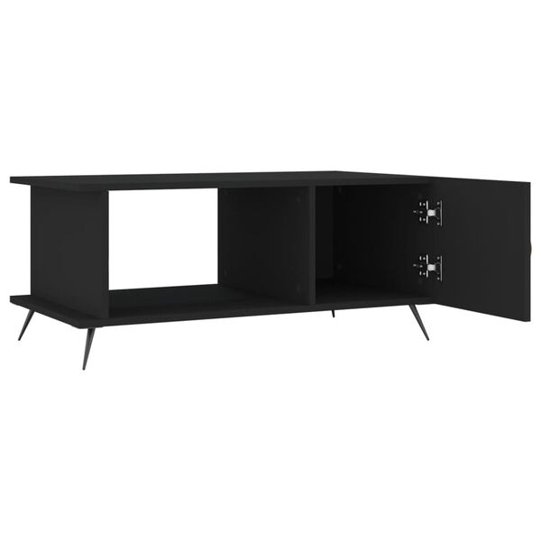 vidaXL Τραπεζάκι Σαλονιού Μαύρο 90x50x40 εκ. Επεξεργασμένο Ξύλο