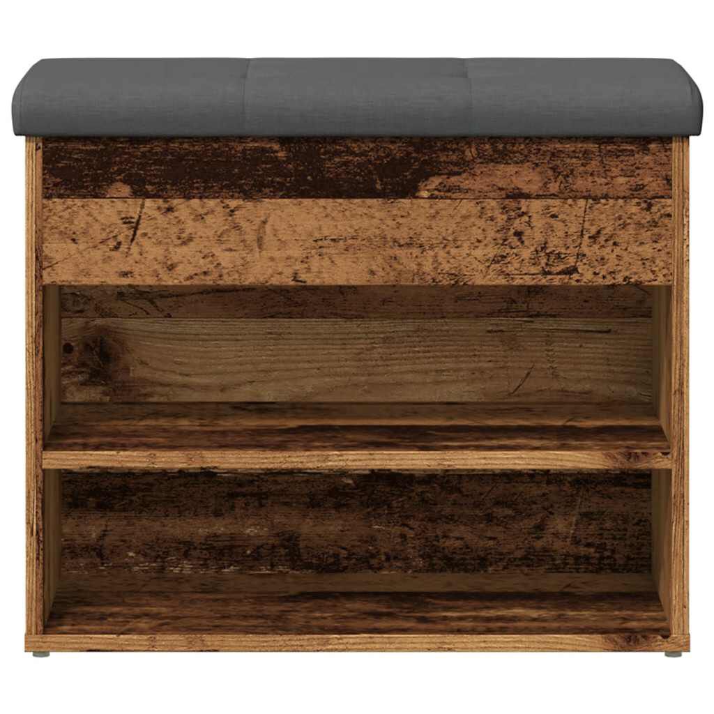 Πάγκος παπουτσιών vidaXL Παλιό ξύλο 62x32x50 cm Κατασκευασμένο ξύλο