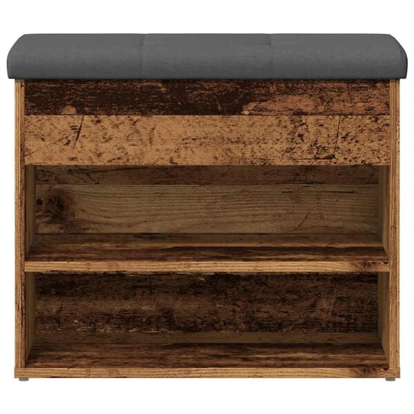 Πάγκος παπουτσιών vidaXL Παλιό ξύλο 62x32x50 cm Κατασκευασμένο ξύλο