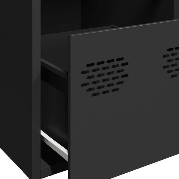 vidaXL Ντουλάπι Μαύρο 68x39x73,5 εκ. από Χάλυβα Ψυχρής Έλασης