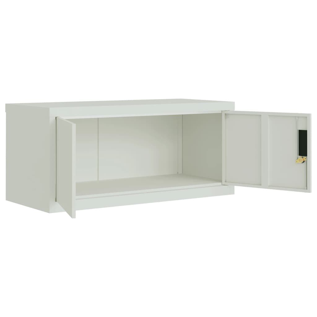 vidaXL Αρχειοθήκη Αν. Γκρι 90 x 40 x 130 εκ. Ατσάλινη