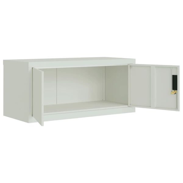 vidaXL Αρχειοθήκη Αν. Γκρι 90 x 40 x 130 εκ. Ατσάλινη
