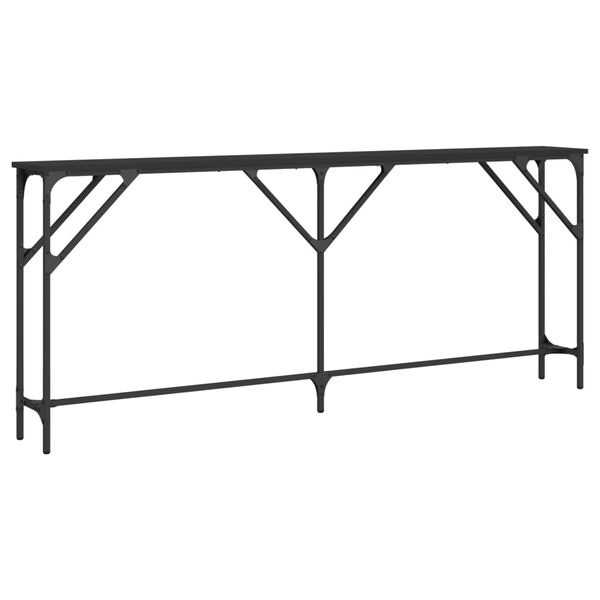 vidaXL Τραπέζι Κονσόλα Μαύρο 180 x 23 x 75 εκ. από Επεξεργασμένο Ξύλο