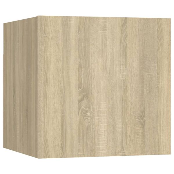 vidaXL Κομοδίνα 2 τεμ. Sonoma Δρυς 30,5 x 30 x 30 εκ. από Επεξ. Ξύλο