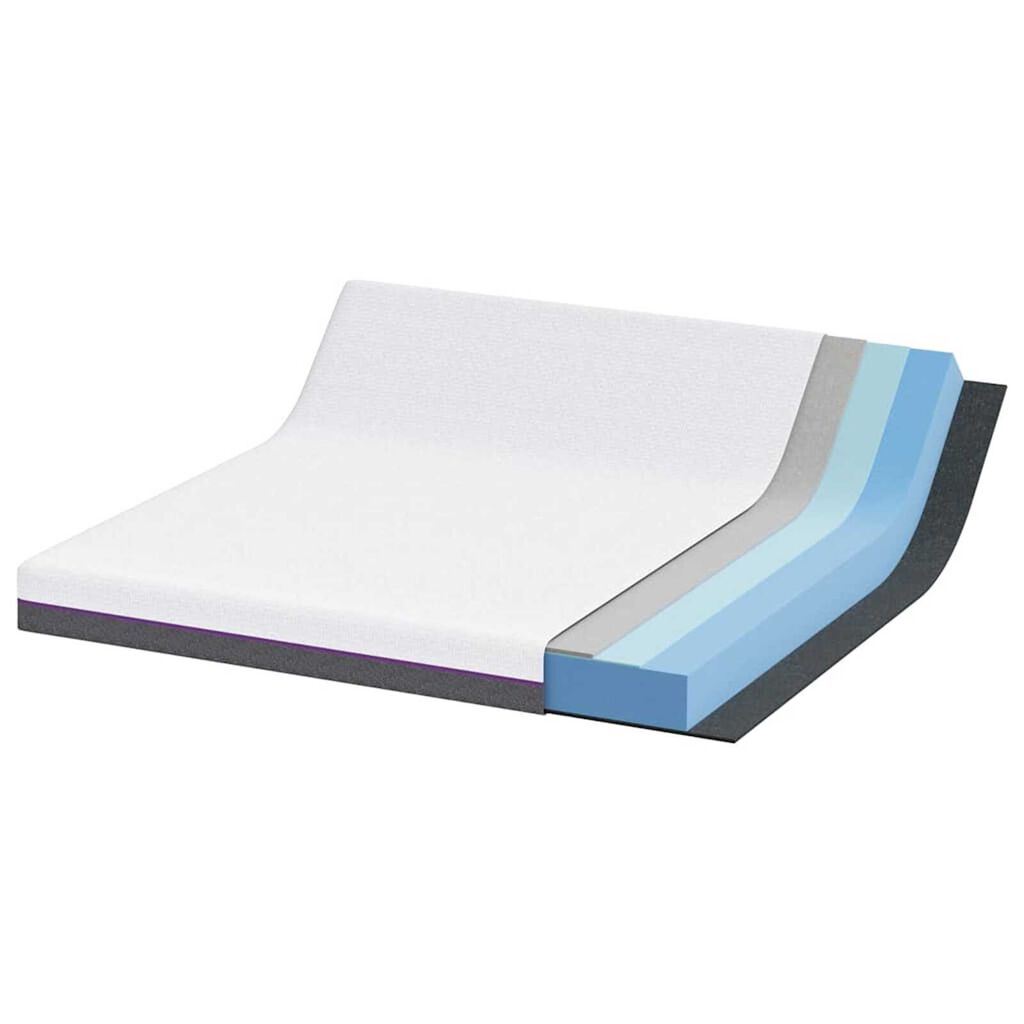 vidaXL Στρώμα Λευκό, Γκρι 200 x 200 cm Pěna