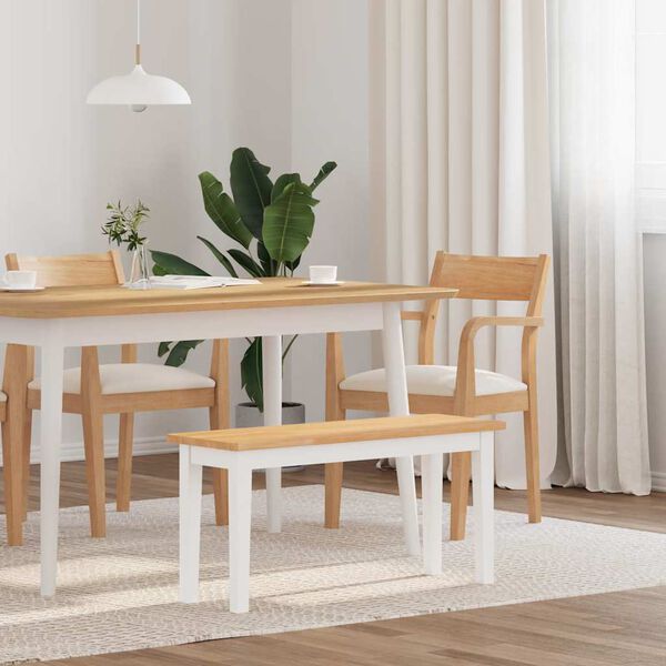 Πάγκος vidaXL 90 cm από μασίφ ξύλο καουτσούκ
