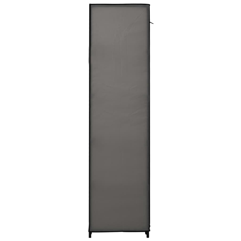 vidaXL Ντουλάπα Αναδιπλούμενη Γκρι 110 x 45 x 175 εκ. Υφασμάτινη