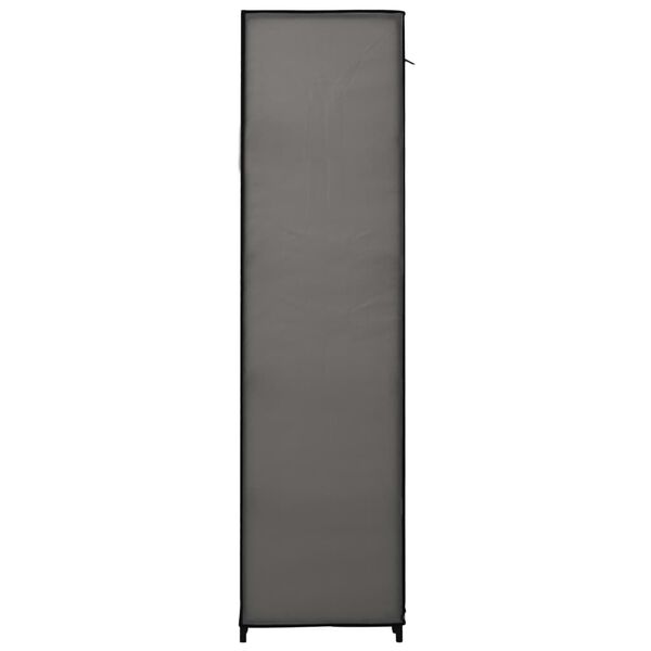 vidaXL Ντουλάπα Αναδιπλούμενη Γκρι 110 x 45 x 175 εκ. Υφασμάτινη
