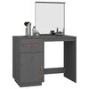 vidaXL Μπουντουάρ Γκρι 95x50x134 εκ. Μασίφ Ξύλο Πεύκου