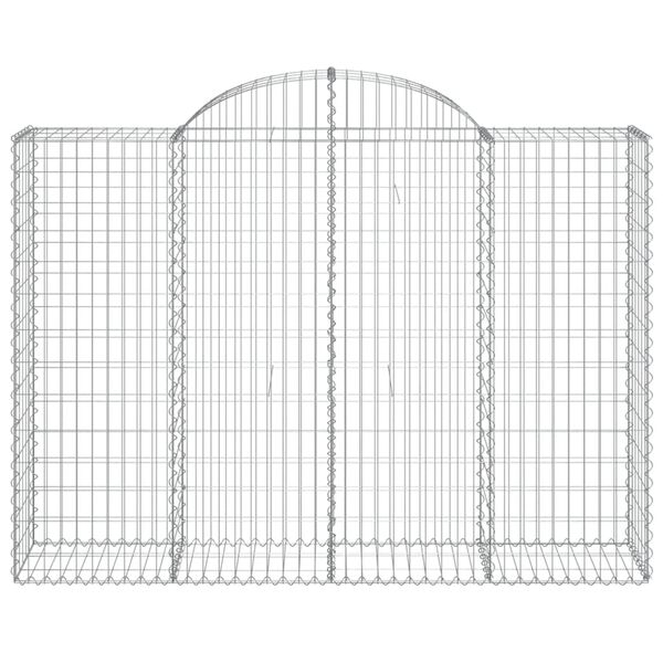 vidaXL Συρματοκιβώτια Τοξωτά 2 τεμ. 200x50x140/160 εκ. Γαλβαν. Ατσάλι