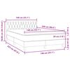 vidaXL Box Spring &kappa;&rho;&epsilon;&beta;ά&tau;&iota; &mu;&epsilon; &sigma;&tau;&rho;ώ&mu;&alpha; &sigma;&kappa;&omicron;ύ&rho;&omicron; &mu;&pi;&lambda;&epsilon; 140x220 cm &Beta;&epsilon;&lambda;&omicron;ύ&delta;&iota;&nu;&omicron;