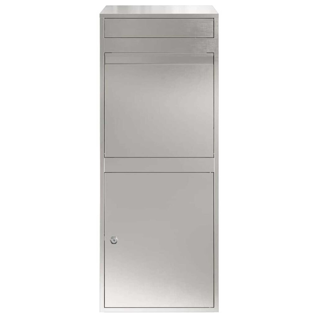 vidaXL Θυρίδα Πακέτων Μαύρο 41 x 38 x 103 εκ Ανοξείδωτο ατσάλι