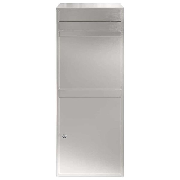 vidaXL Θυρίδα Πακέτων Μαύρο 41 x 38 x 103 εκ Ανοξείδωτο ατσάλι