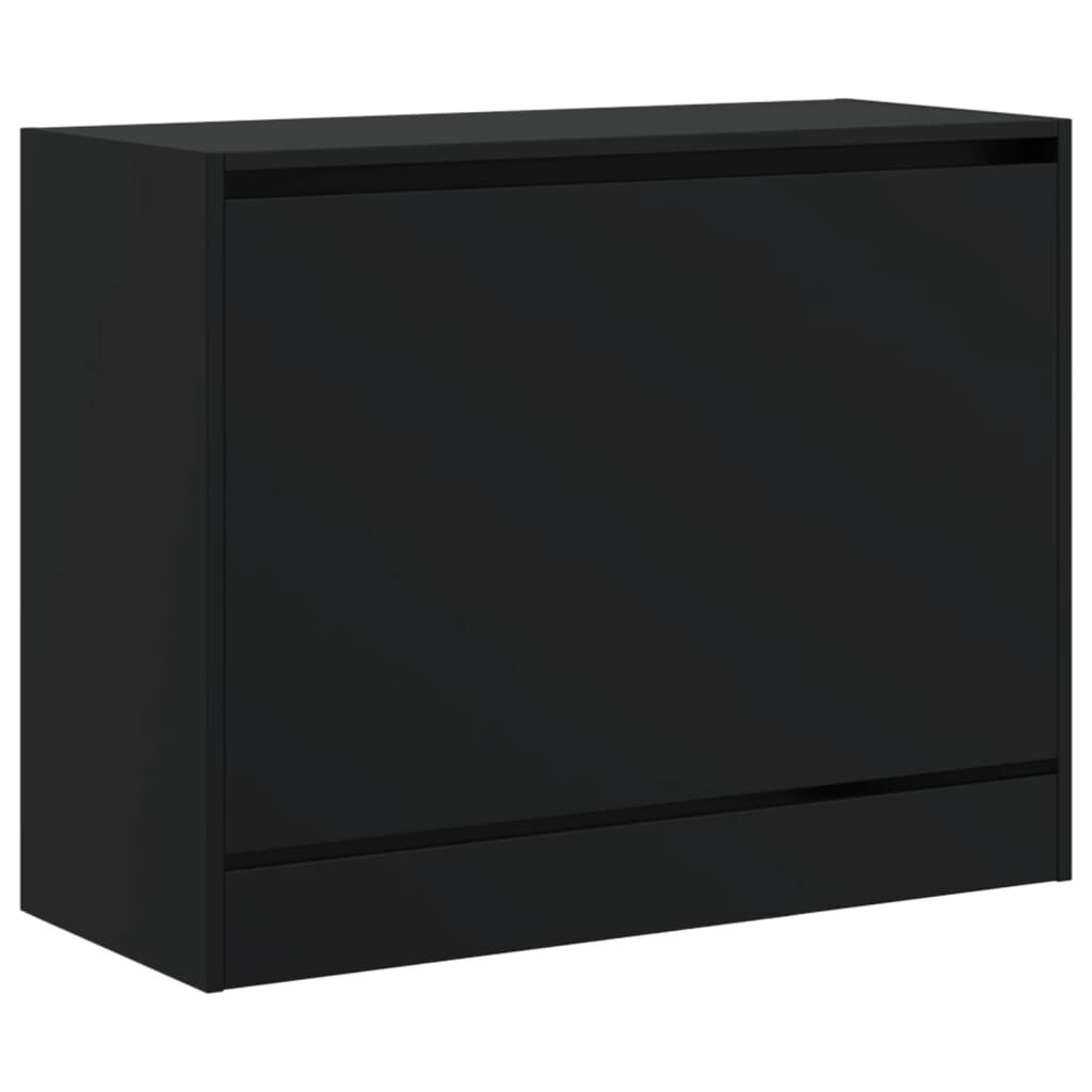 vidaXL Παπουτσοθήκη Μαύρη 80x34x63 εκ. από Επεξεργασμένο Ξύλο