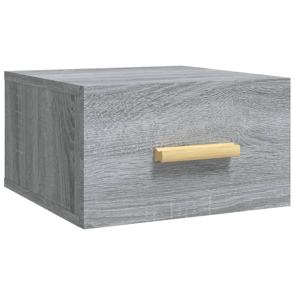 vidaXL Κομοδίνα Επιτοίχια Γκρι Sonoma 35 x 35 x 20 εκ.