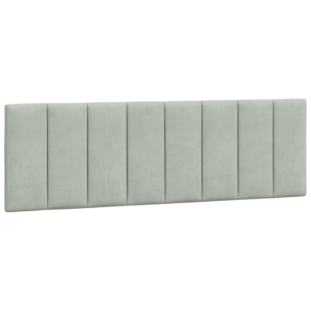 vidaXL Πλαίσιο Κρεβατιού με LED Ανοιχτό Γκρι 160x200 εκ. Βελούδινο