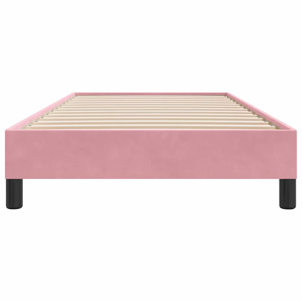 vidaXL Box Spring Κρεβάτι χωρίς στρώμα Ροζ 100x210 cm Βελούδινο