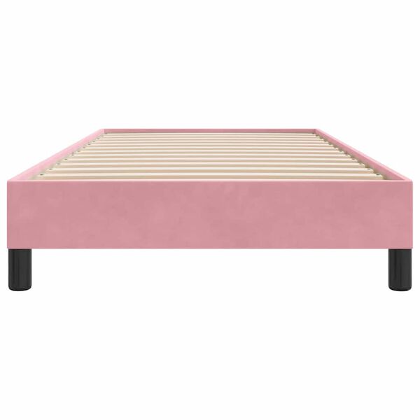 vidaXL Box Spring Κρεβάτι χωρίς στρώμα Ροζ 100x210 cm Βελούδινο