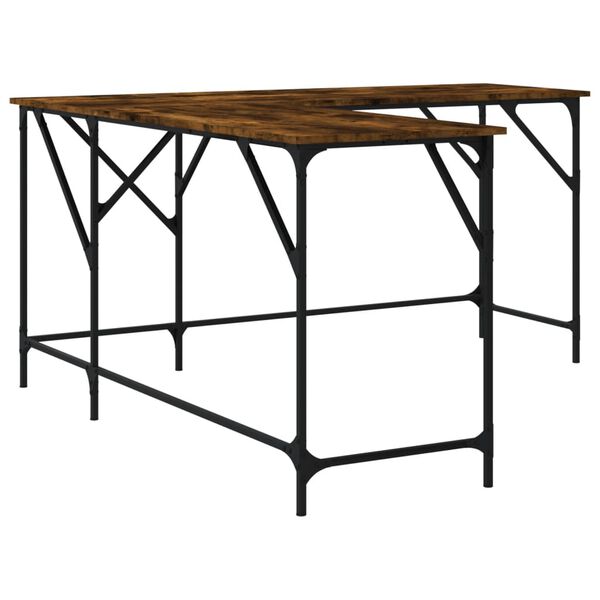 vidaXL Γραφείο Καπνιστή Δρυς 149x149x75 εκ. από Επεξεργασμένο Ξύλο