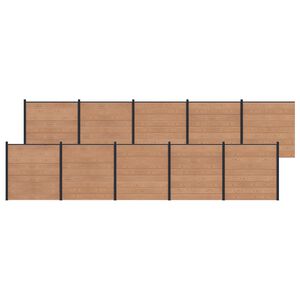 vidaXL &Pi;ά&nu;&epsilon;&lambda; &Phi;&rho;ά&chi;&tau;&eta; 10 pcs WPC &kappa;&alpha;&iota; &Alpha;&lambda;&omicron;&upsilon;&mu;ί&nu;&iota;&omicron; &Kappa;&alpha;&phi;έ