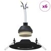 vidaXL Spotlights με προβολείς 6 pcs Μαύρο 9 x 9 εκ. Μέταλλο