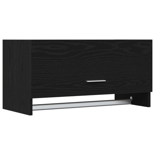 vidaXL Ντουλάπι με πόρτα Μαύρο 70 x 32.5 x 35 cm Επεξεργασμένο ξύλο
