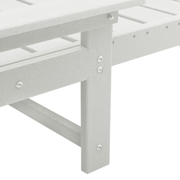 vidaXL Καναπές Ήλιου Λευκός 53x162x98.5 εκ. HDPE