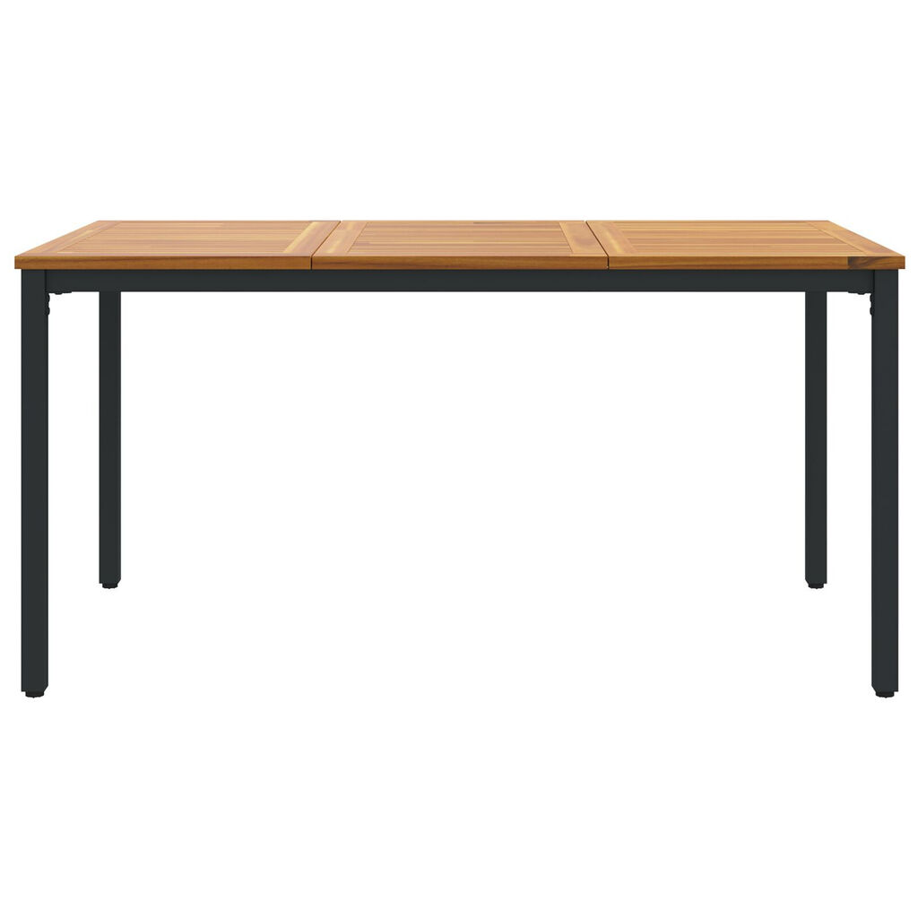 vidaXL Τραπέζι Κήπου 150x90x75 εκ. Κατασκευασμένο από Σταθερό Ξύλο Ακακίας και Μέταλλο