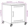 vidaXL Κομοδίνο Λευκό 36x39x43,5 εκ. από Χάλυβα