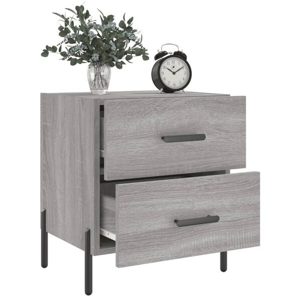 vidaXL Κομοδίνο Γκρι Sonoma 40 x 35 x 47,5 εκ. από Επεξεργασμένο Ξύλο