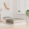 vidaXL Κρεβάτι δαπέδου Λευκό 80 x 220 cm Μασίφ ξύλο πεύκου