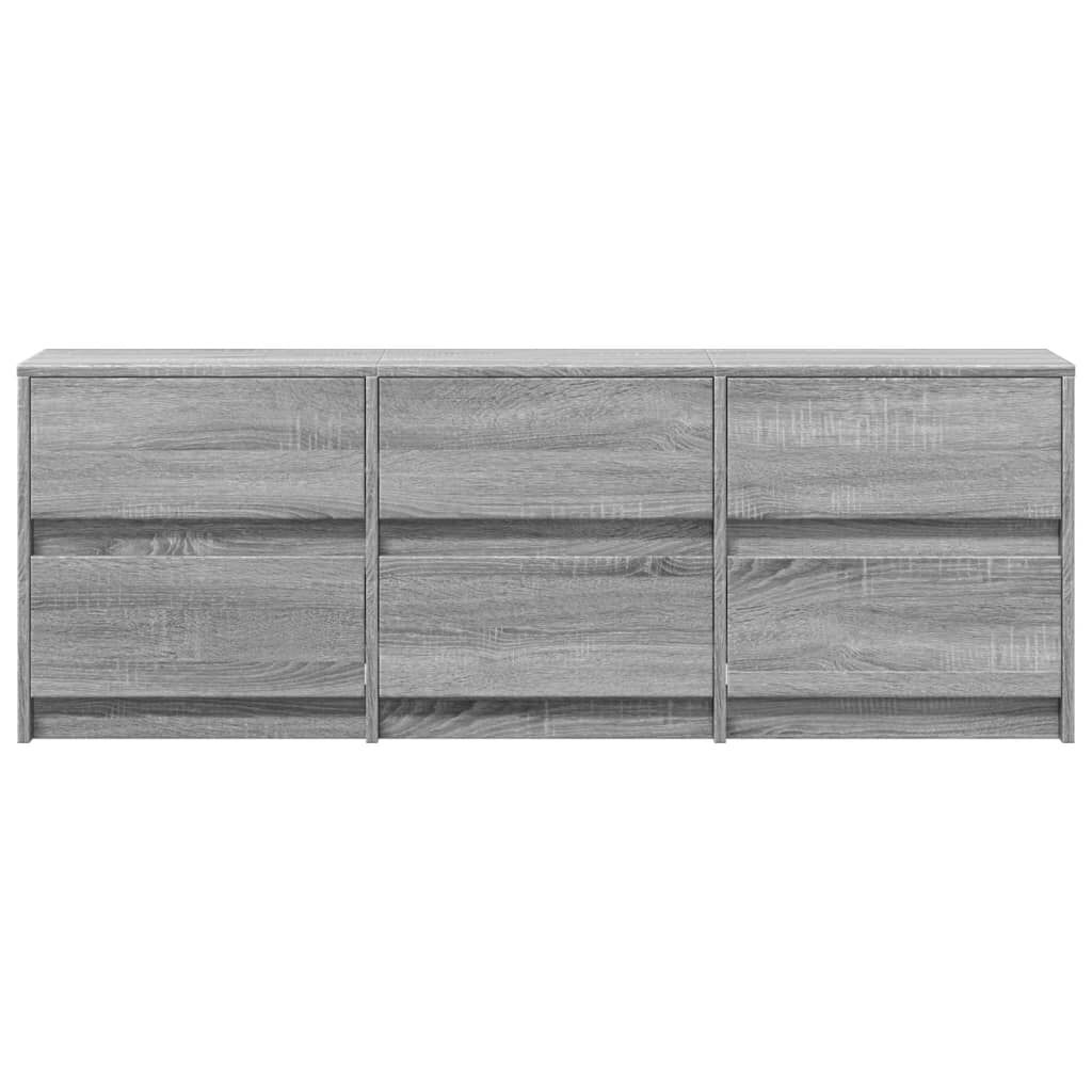 vidaXL Έπιπλο Τηλεόρασης με LED Γκρι Sonoma 140x34x50 εκ. Επεξ. Ξύλο