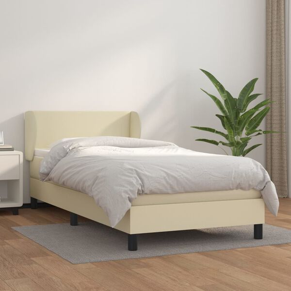 vidaXL &Kappa;&rho;&epsilon;&beta;ά&tau;&iota; Boxspring &mu;&epsilon; &Sigma;&tau;&rho;ώ&mu;&alpha; &Kappa;&rho;&epsilon;&mu; 80 x 200 &epsilon;&kappa;. &Sigma;&upsilon;&nu;&theta;&epsilon;&tau;&iota;&kappa;ό &Delta;έ&rho;&mu;&alpha;
