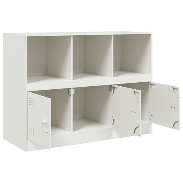 vidaXL Μπουφές Λευκός 99x39x73 εκ. από Ατσάλι