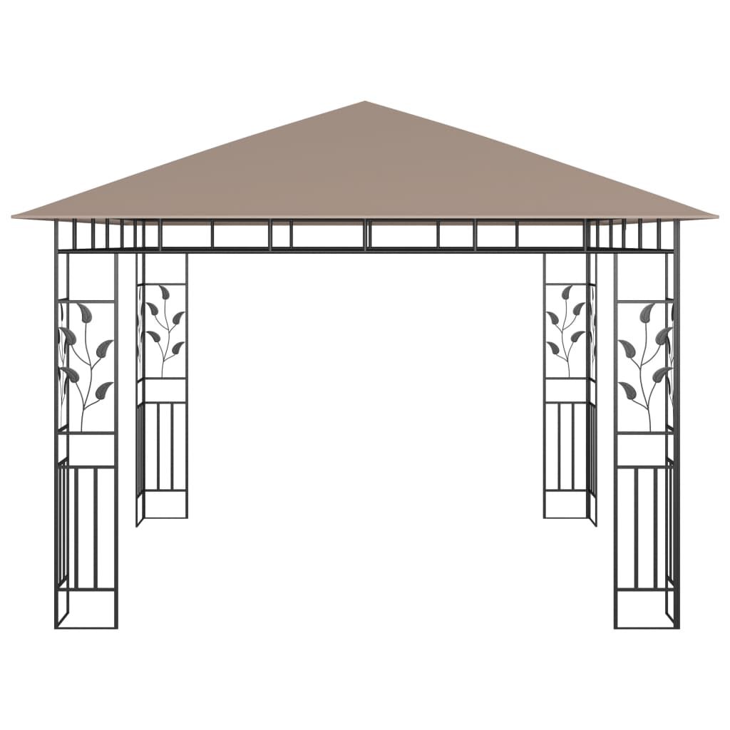 vidaXL Κιόσκι με Αντικουνουπικό Δίχτυ Taupe 3x3x2,73 μ. / 180 γρ./μ²