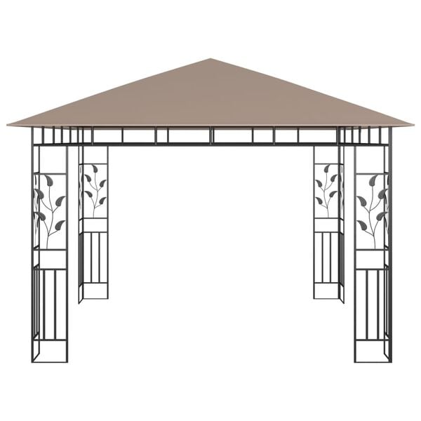 vidaXL Κιόσκι με Αντικουνουπικό Δίχτυ Taupe 3x3x2,73 μ. / 180 γρ./μ²