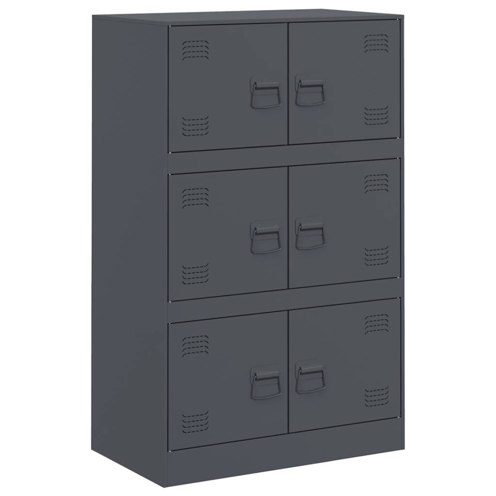 vidaXL Μπουφές Ανθρακί 67x39x107 εκ. από Ατσάλι