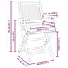 vidaXL Πτυσσόμενη Καρέκλα με μαξιλάρι 4 pcs Γκρι 49 x 57.5 x 92εκ
