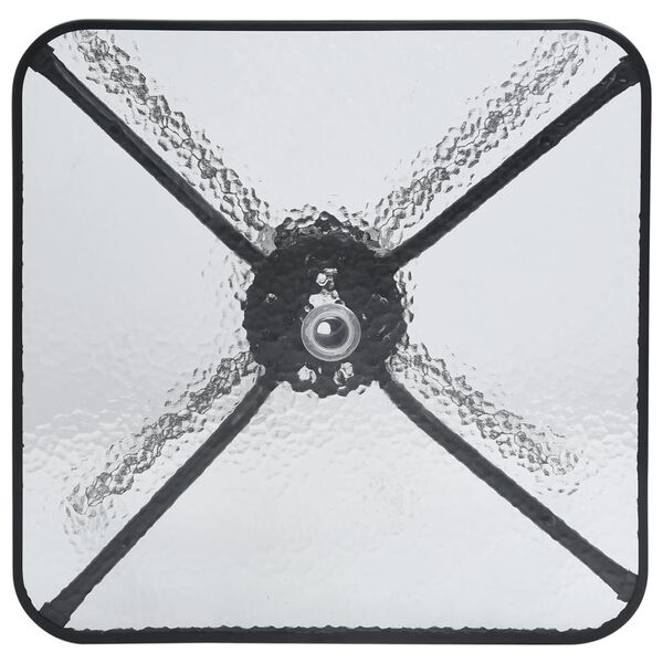 vidaXL Τραπέζι Κήπου Μαύρο 70 x 70 x 70 εκ. Ατσάλινο