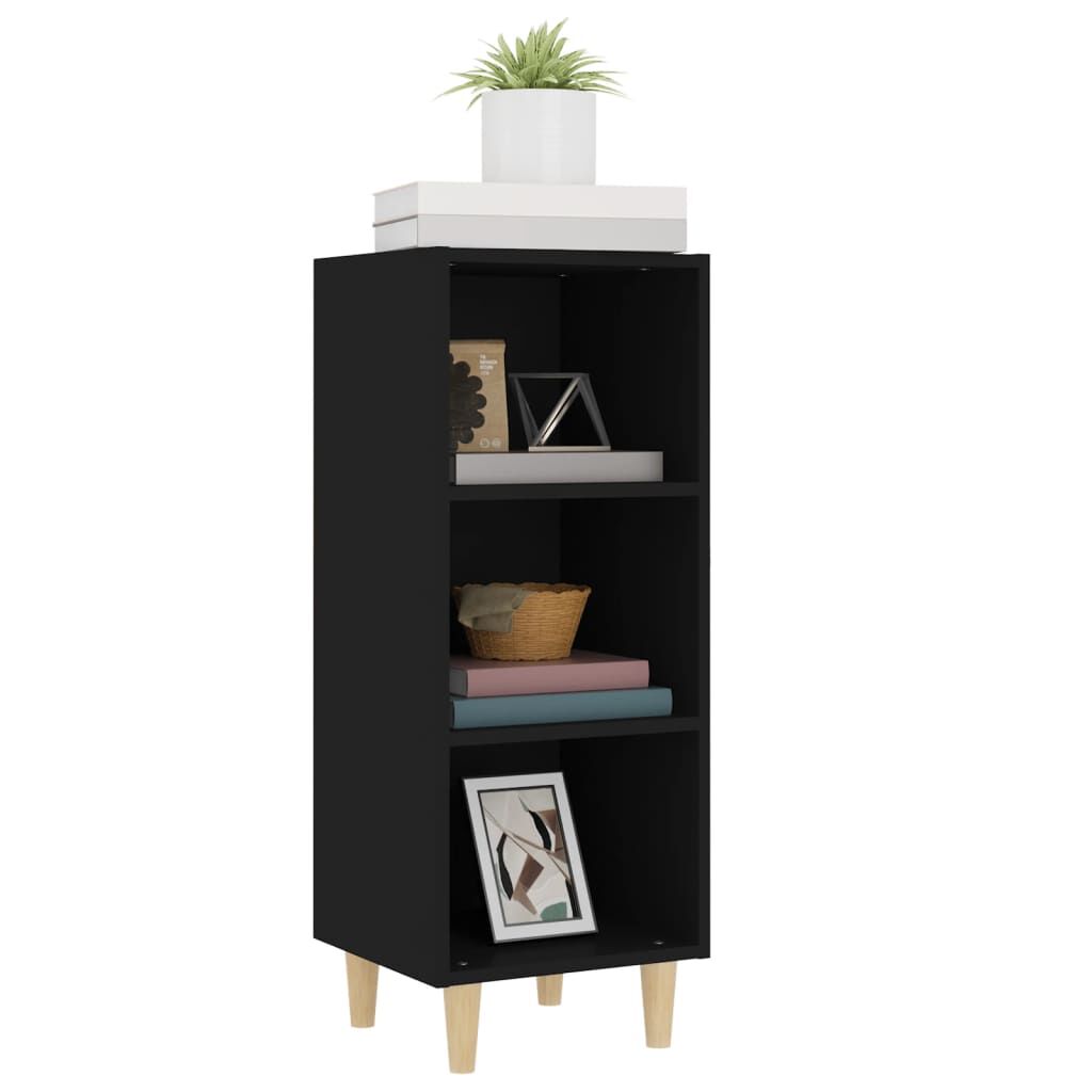 vidaXL Ντουλάπι Μαύρο 34,5x32,5x90 εκ. από Επεξεργασμένο Ξύλο