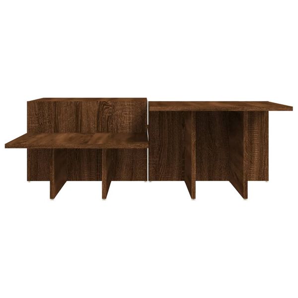 vidaXL Τραπεζάκια Σαλονιού 2 τεμ Brown Oak Επεξ. Ξύλο