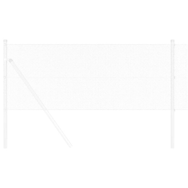 vidaXL Φράχτης Εξαγώνου Ασημί 0.8 x 25 m Γαλβανισμένος χάλυβας