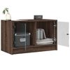 vidaXL Βοηθητικό Ντουλάπι Καφέ Δρυς 68x37x42 εκ. Γυάλινες Πόρτες